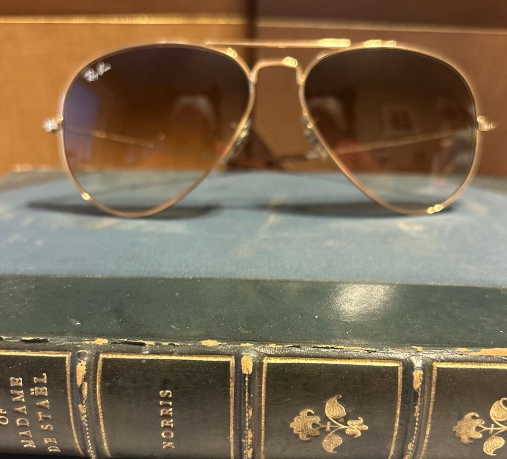 Ray-Ban RB3025 Aviator 001/51 Gold Brown Gradient 58mm Sunglasses Retro Pilot